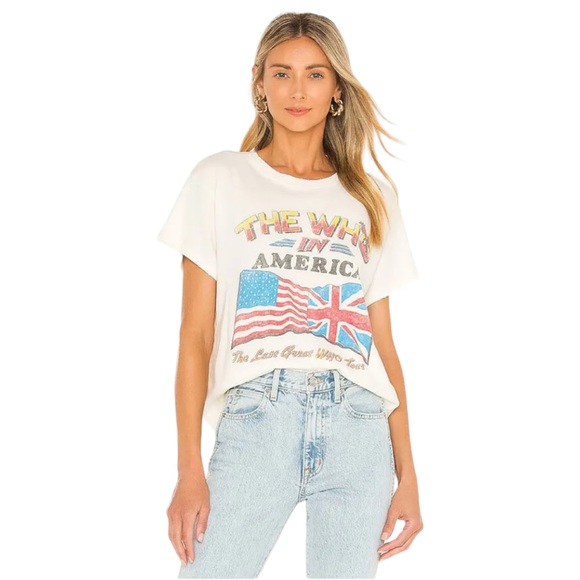 Daydreamer The Who Invades America Short Sleeve Tour Tee In White (S) - Picture 14 of 14